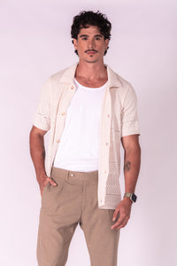 CAMISA BRAGA MARFIL
