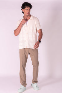 CAMISA BRAGA MARFIL