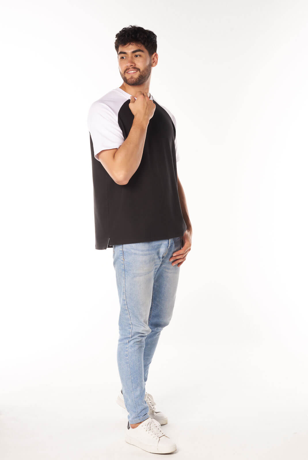 Camiseta Oversize Negra Blanca Comoda