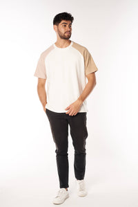 Camiseta Oversize Beige Arena -  Crema