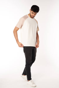 Camiseta Oversize Beige Arena -  Crema