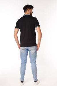 Polo Oversize Blanco Negro